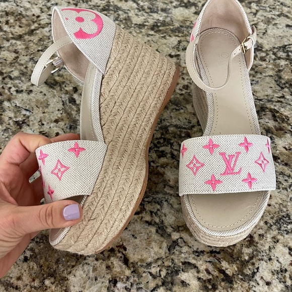 Louis Vuitton Starboard Wedge Sandals - Picture 2 of 6